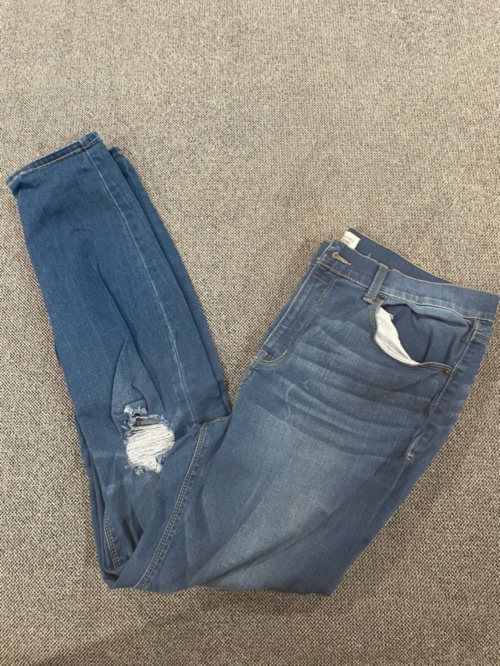 Mudd Blue Distressed High Rise Skinny Jeans